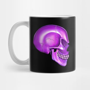 Purple Angry Skull Side View Mug